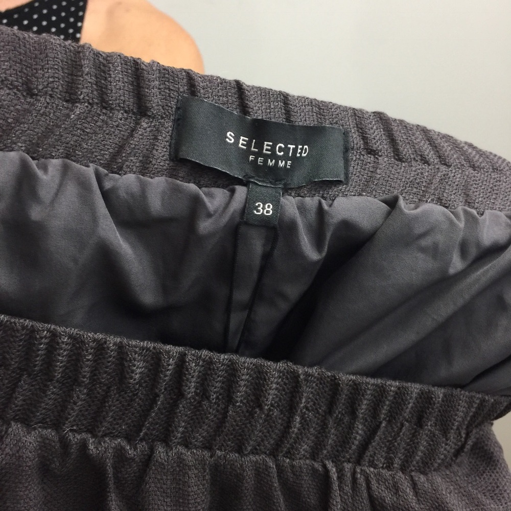 NWT Selected Femme French Brown Skater Midi Skirt - Picture 4 of 8
